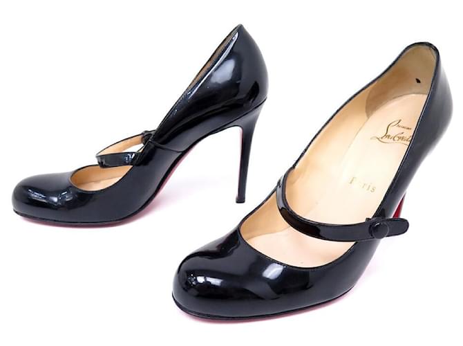 CHRISTIAN LOUBOUTIN WALLIS 100 MARY JANE 38 PATENT LEATHER