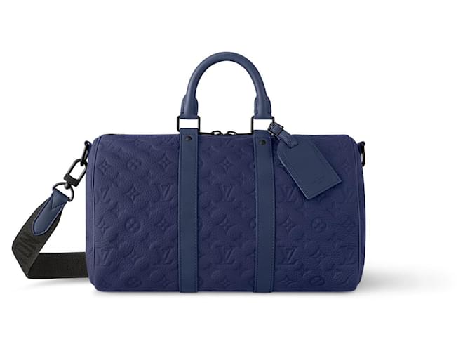 Louis Vuitton LV Keepall 35 leather blue ref.1666069 - Joli Closet