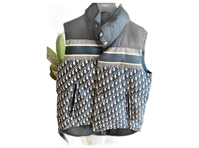 Doudoune Dior Oblique Polyester Bleu Joli Closet