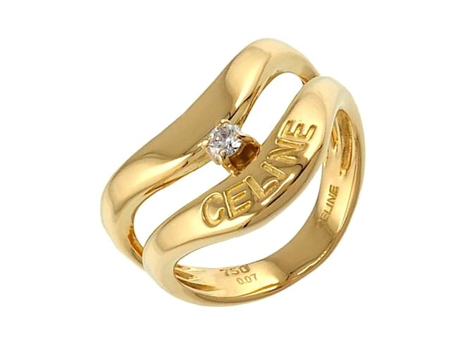 18K Yellow Gold Selina Diamond Cuff Ring