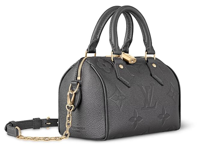 ヴィトン Louis Vuitton LV Speedy 20 gunmetal colour leather Grey ref