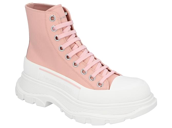 Alexander McQueen Tread Slick Boots 'Pink' Cloth