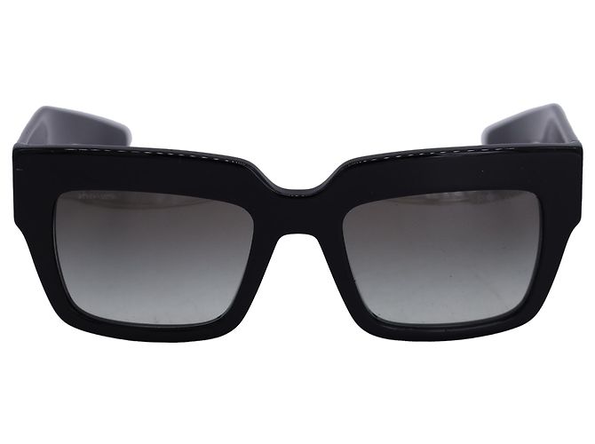 Prada Havana Cat Eye Sunglasses SPR28P in Black Resin 