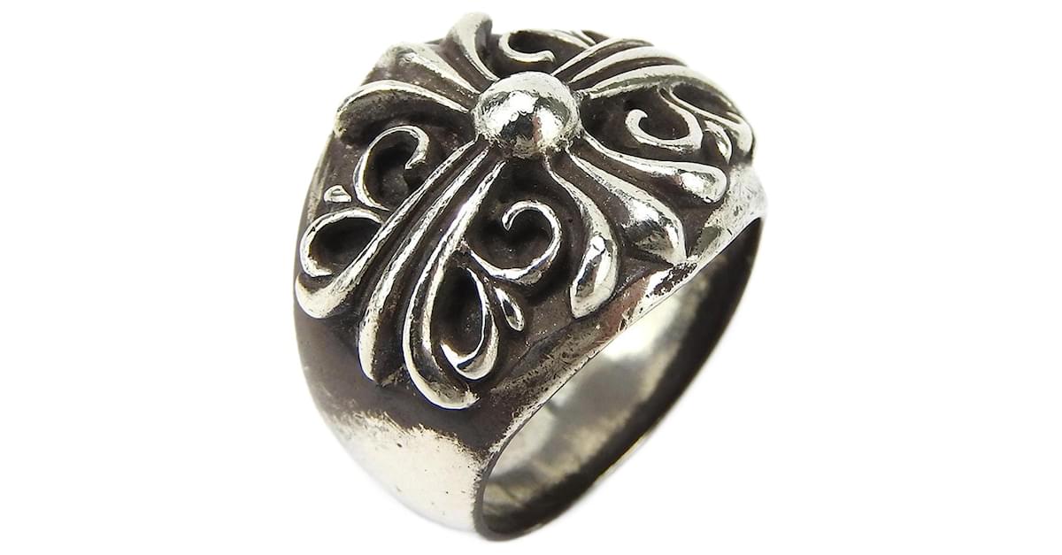 CHROME HEARTS シルバー 925 KEEPER RING 22号 Chrome Hearts Silver 925 Ring Keeper Silvery Metal ref