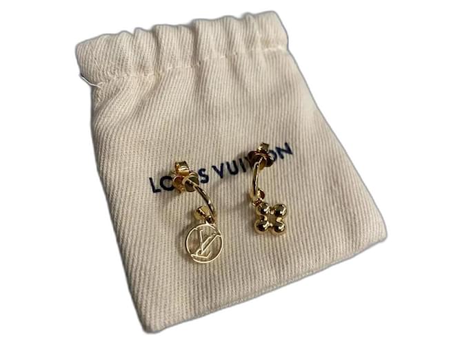 Blooming Louis Vuitton earrings Golden Metal ref.1682085