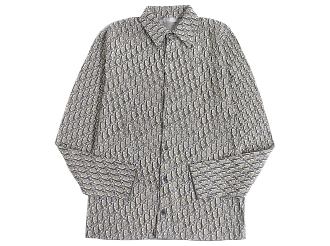 Chemise en tricot à logo oblique Dior XS Beige Coton - Main Image
