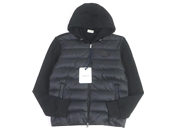 Moncler FELPA APERTA CON CAPPUCCIO ZIP NERA L Nero Cotone ref