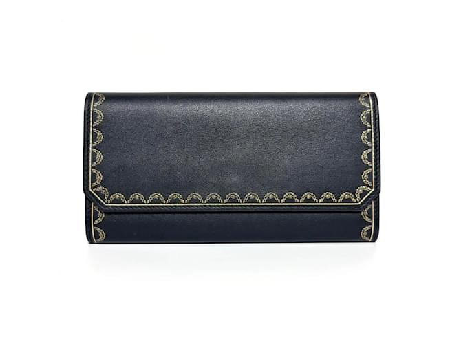 Cartier Women's Long Wallet in Black Leather Joli Closet
