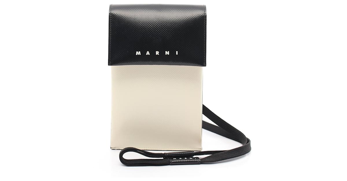 Autre Marque Borsa a spalla in tela rivestita in PVC Marni Tribeca  ref.1701657 - Joli Closet