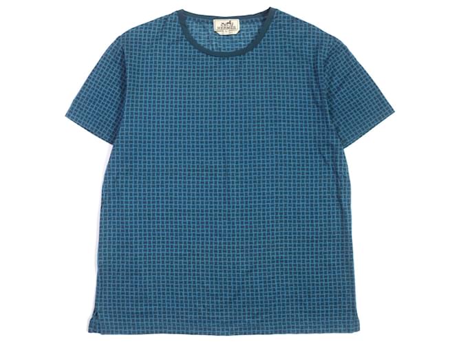HERMES イタリア製 ショルダーHロゴ L/S Tee ブルー S エルメス Hermes HERMES ネックレス ポップアッシュ Pop H