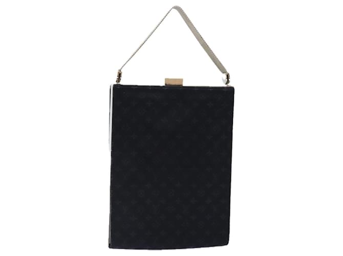 LOUIS VUITTON Monogram Satin Anju GM Hand Bag Black M92100 LV Auth 