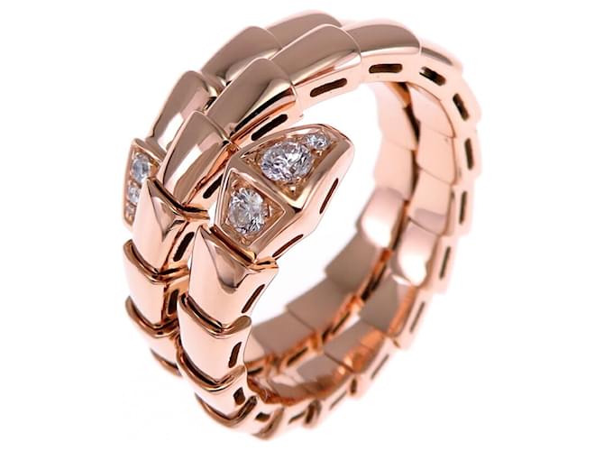 Bulgari Bvlgari Serpenti Viper Ladies Ring in Pink Gold ref