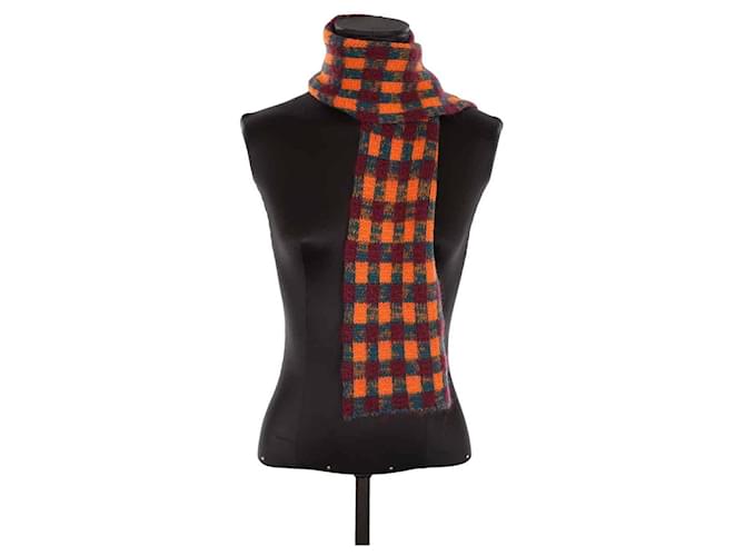 小物 MIU MIU wool scarf Spring Summer 2000 Miu Miu Hooded 'Fox Fur' Wool Scarf