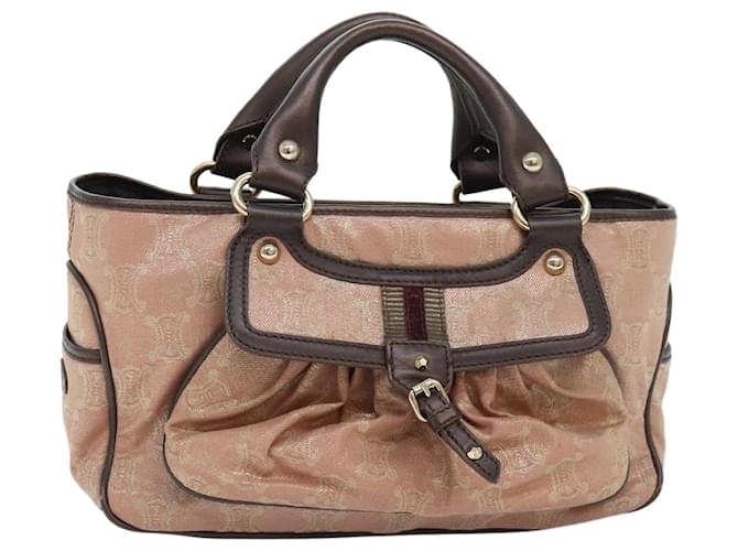 Céline CELINE Macadam Canvas Boogie bag Hand Bag Pink Gold