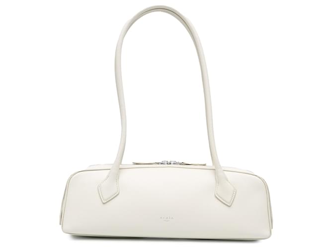 White ALAÏA Medium Goatskin Le Teckel Shoulder Bag Leather ref