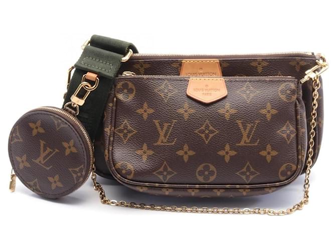 Louis Vuitton Multi Pochette Accessoires Shoulder Bag Brown Khaki