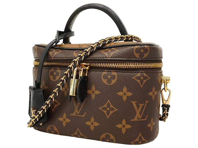 Louis Vuitton ダークブラウン バッグ Louis Vuitton Monogram Reverse Vanity Shoulder Bag Brown ref