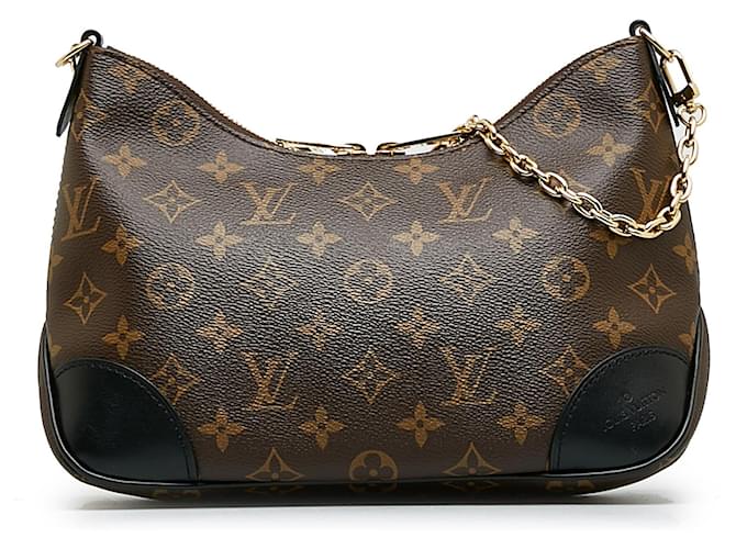 Boulogne Bolsas Lv Boulogne Bolsos LOUIS VUITTON Cuero Castaño Joli