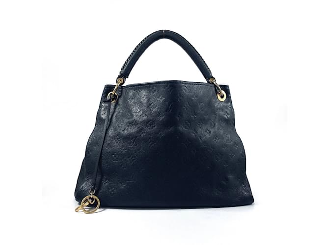 Louis Vuitton Artsy MM Shoulder Bag Navy blue Cloth