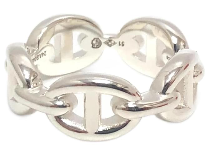 Hermès Hermes Chaine d'Ancre PM Ring Silvery Silver ref Hermès Hermes Chaine d'Ancre PM Ring Silvery Silver ref