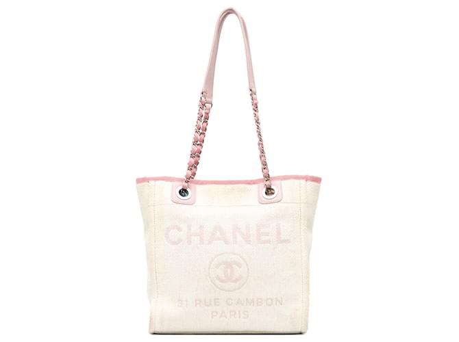 Borse a mano CHANEL Tessuto Bianco Tela Joli Closet