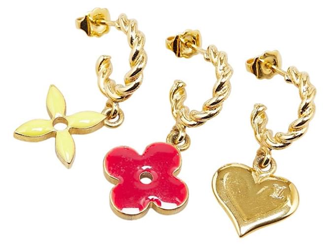 Louis Vuitton Boucle d'Oreille Sweet Monogram Earring Set Red