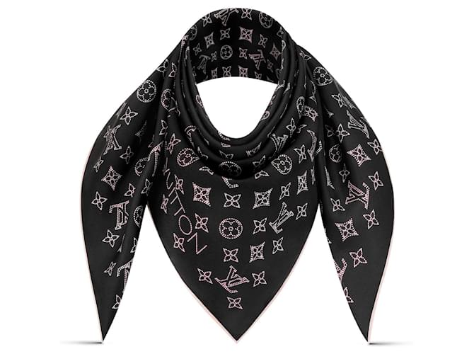 Louis Vuitton Mahina Monogram Silk Scarf Black ref.1728052 - Joli