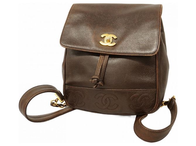 Chanel Brown Caviar Leather Backpack ref.JC1728864 (Sold  display picture 1