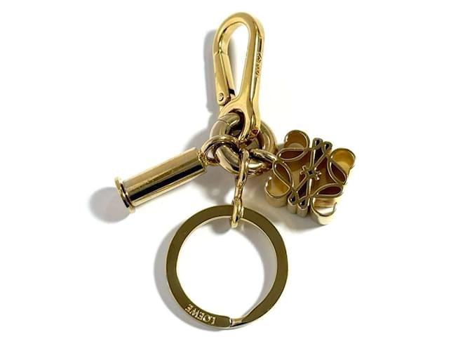 【関税&送料込】Loewe Gold l Keyring Anagram keyring Gold - LOEWE