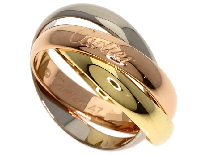 Cartier Trinity #47 Ring Black White gold Yellow gold Pink gold ref ...