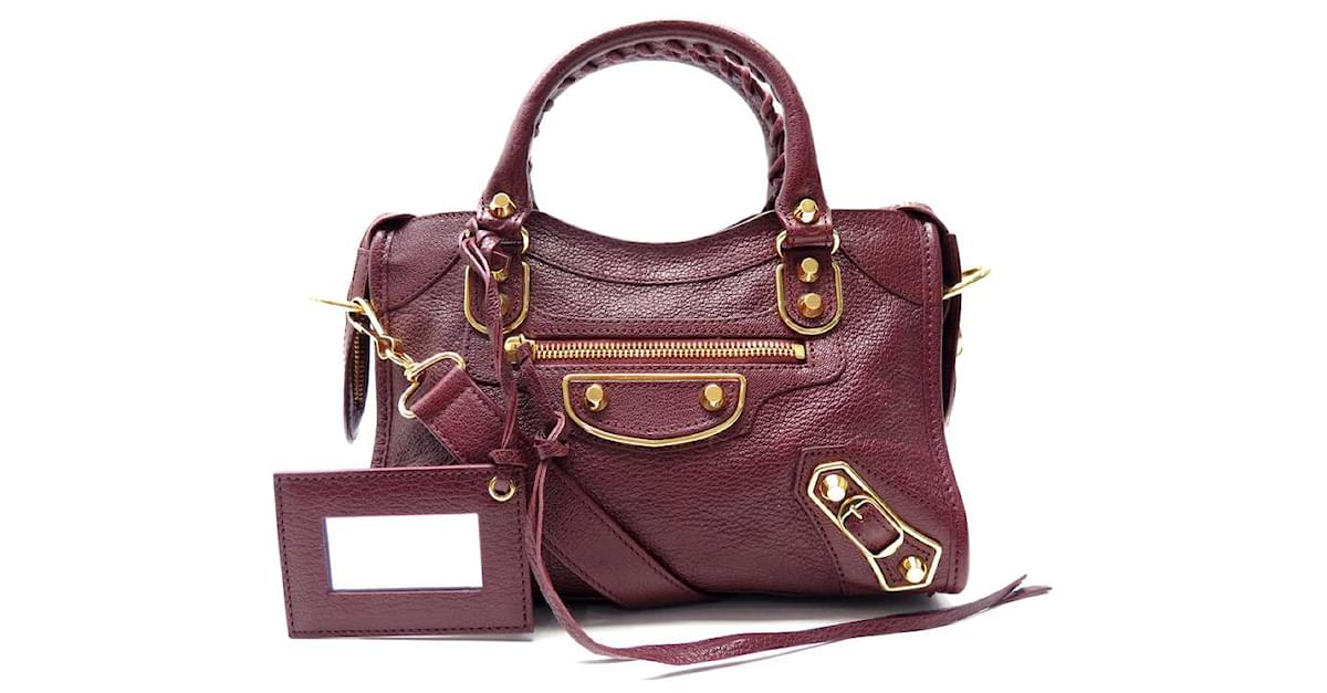 Balenciaga Bordeaux maag Red Calfskin