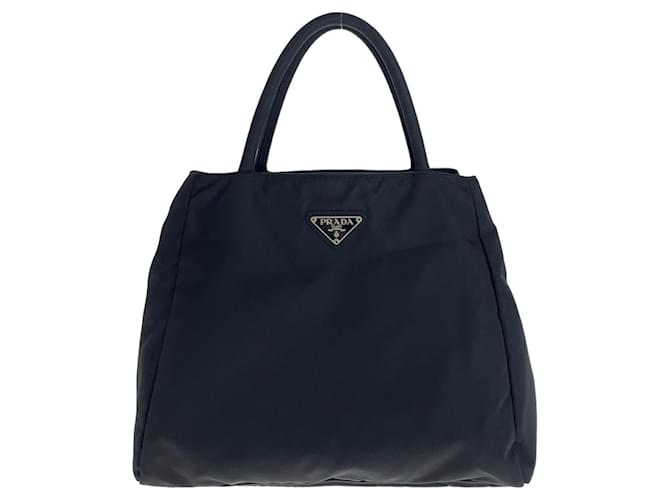 Prada Nylon Tessuto Logo Tote Bag Black Cloth ref.1734623 - Joli