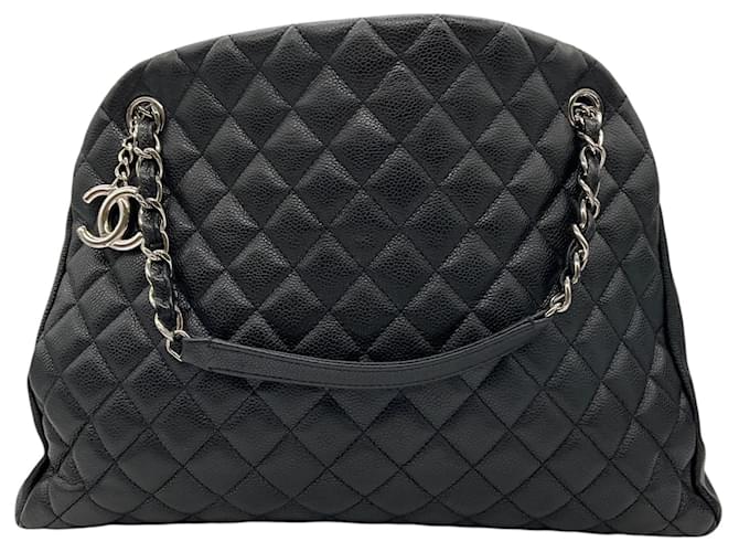 Chanel Black 2011 Quilted Caviar Leather Just Mademoiselle Handbag