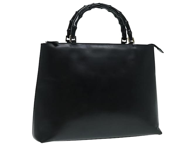 Bamboo handle2way bag／mesh black leather 61RSjNdz2zL.jpg