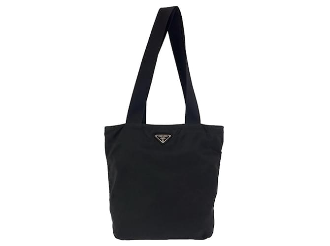 Prada Nylon Tessuto Logo Tote Bag Black Cloth ref.JC1736120 (Sold