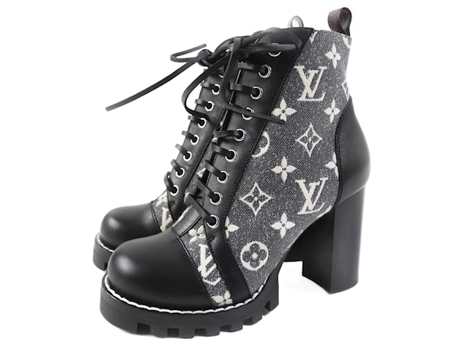 Louis Vuitton Star Trail Ankle Boots Leather Denim