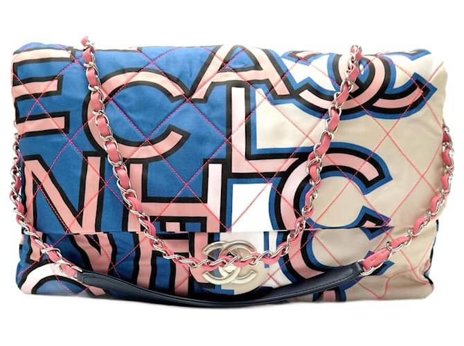 NEW CHANEL MAXI JUMBO XXL AS0316 GRAFFITI LETTERS BAG Multiple