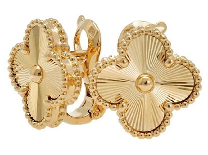 Van Cleef Arpels Alhambra 18K Yellow Gold Earrings