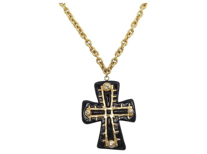 Pendentif Vintage En Métal Doré Avec émail - Occasion - Style Rétro