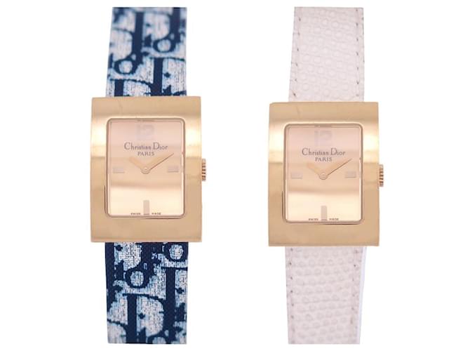 CHRISTIAN DIOR WATCH MARIS D78-159 25MM GOLD PLATED QUARTZ OBLIGUE