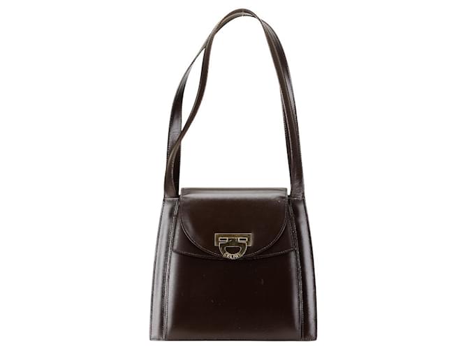 Céline Celine Double Flap Tote Bag Brown Leather ref.1754041 - Joli Closet