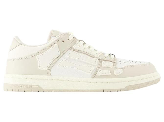 Skel Top Low Sneakers - Amiri - Leather - Beige Brown Pony