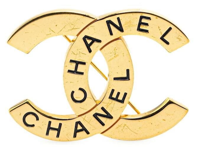Chanel Coco Mark Gold Plated Brooch Golden Gold-plated