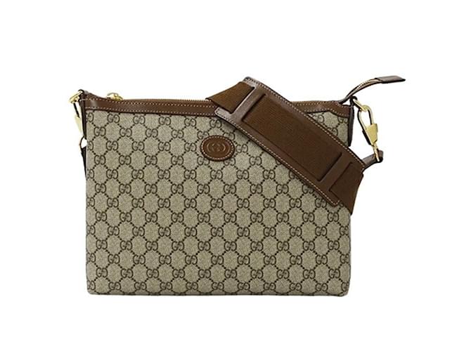 Gucci GG Supreme Shoulder Bag Brown Cloth ref.1756862 - Joli