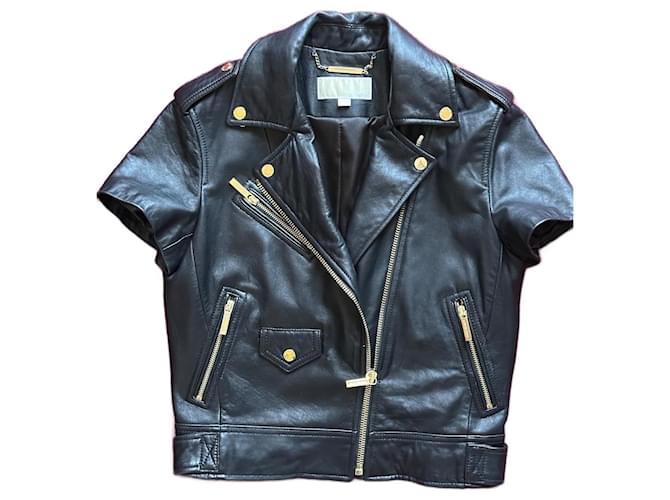 Michael Kors perfect short sleeves Black Lambskin