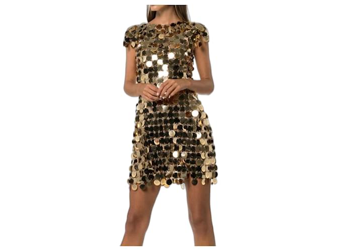 Paco Rabanne Dresses Silvery Golden Metal Plastic ref.JC1769010 (Sold) -  Joli Closet