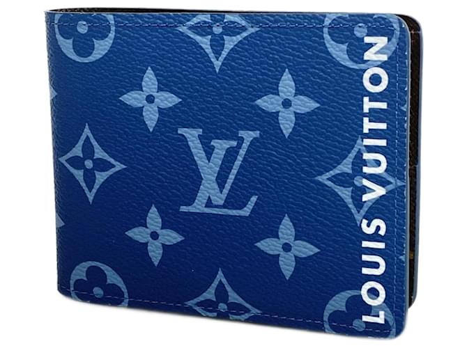 Louis Vuitton Monogram Portefeuille Slender Wallet Blue ref