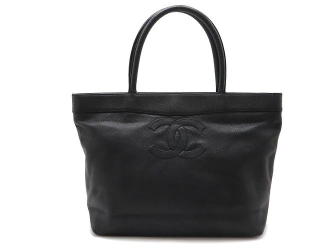 Chanel Caviar Leather Coco Mark Tote Bag Black ref.1786533 - Joli Closet