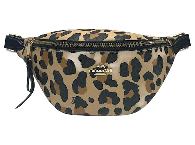 coach leopard belt bag