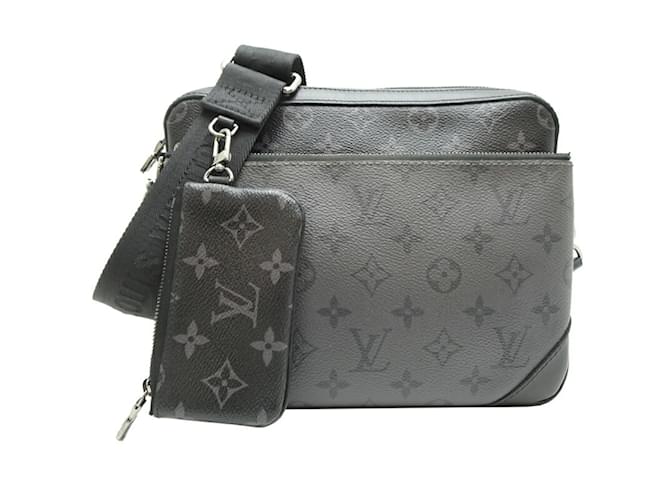 Louis Vuitton Trio Men's Shoulder Bag Brown Black Cloth ref